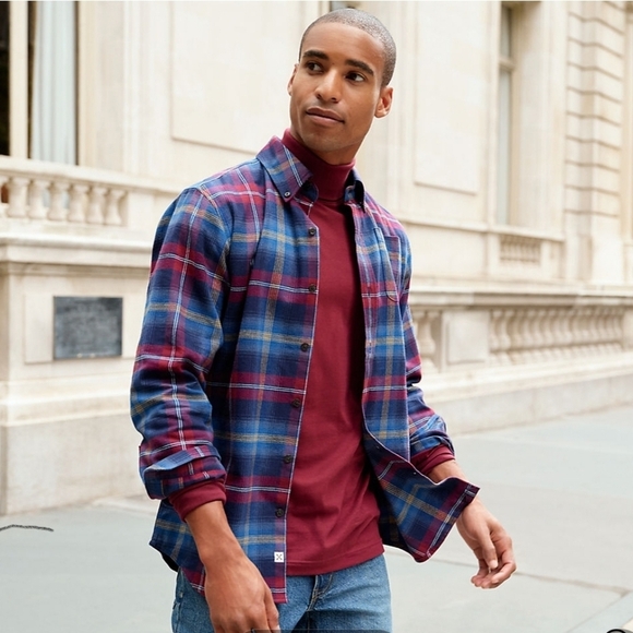 Blake Shelton X Lands End Cotton Flagship Flannel Plaid Button Down Shir… - Picture 1 of 9